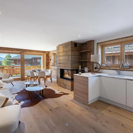 Lumineux De 100 M² Avec Balcon, Proche Centre Megeve, 4 Adultes Et 2 Enfants - Fr-1-569-87 מגב